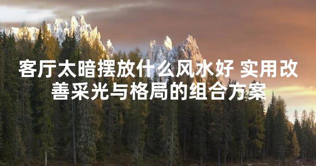 客厅太暗摆放什么风水好 实用改善采光与格局的组合方案